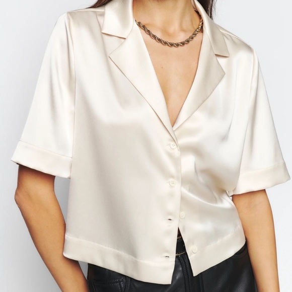 Reformation Tops - Hanson Top in Ivory from Reformation